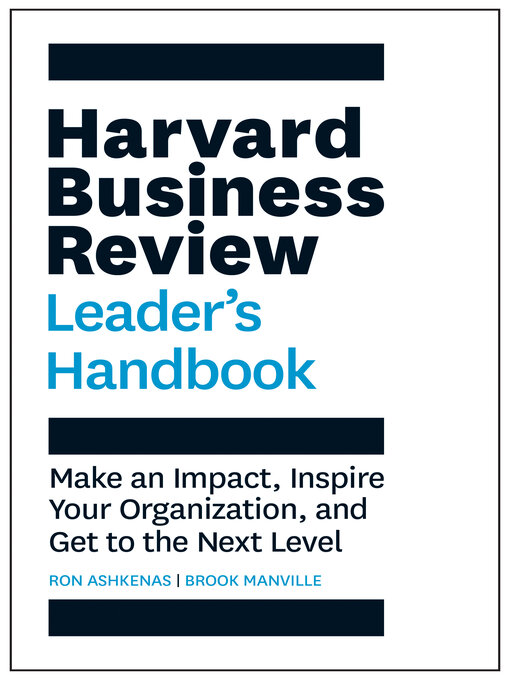 Title details for Harvard Business Review Leader's Handbook by Ron Ashkenas - Wait list